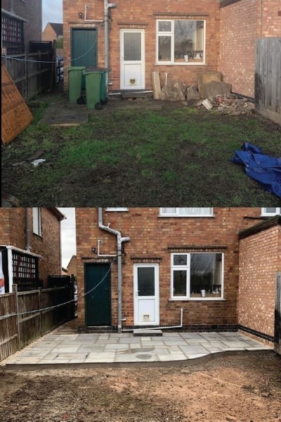 Back Patio Before and After